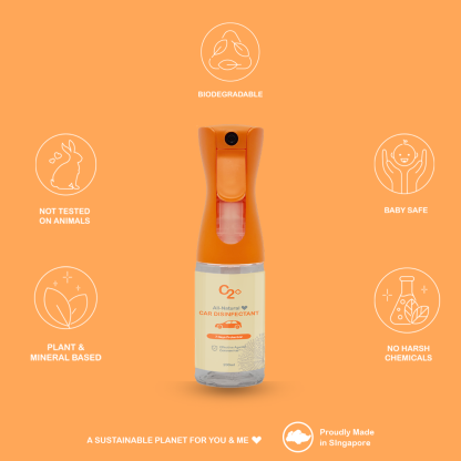 C2+ All-Natural 7 Day Car Disinfectant 200ml & Refill 1L