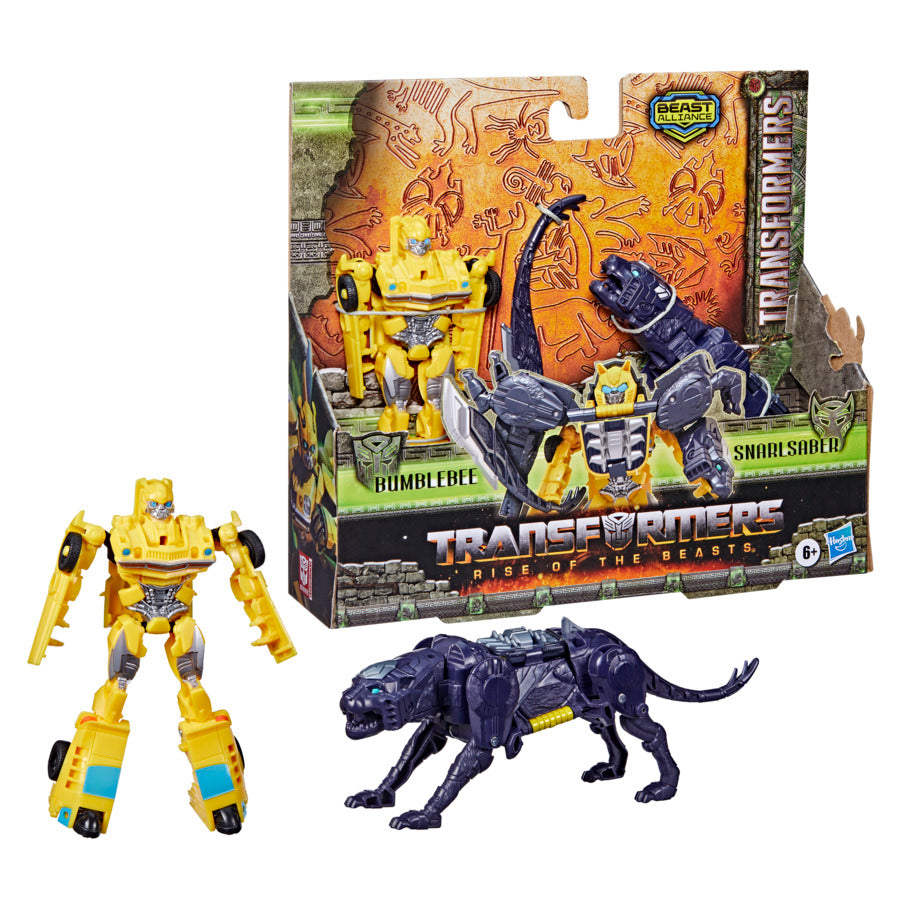 Transformers Rise of the Beasts Movie 2-Pack Bumblebee & Snarlsaber