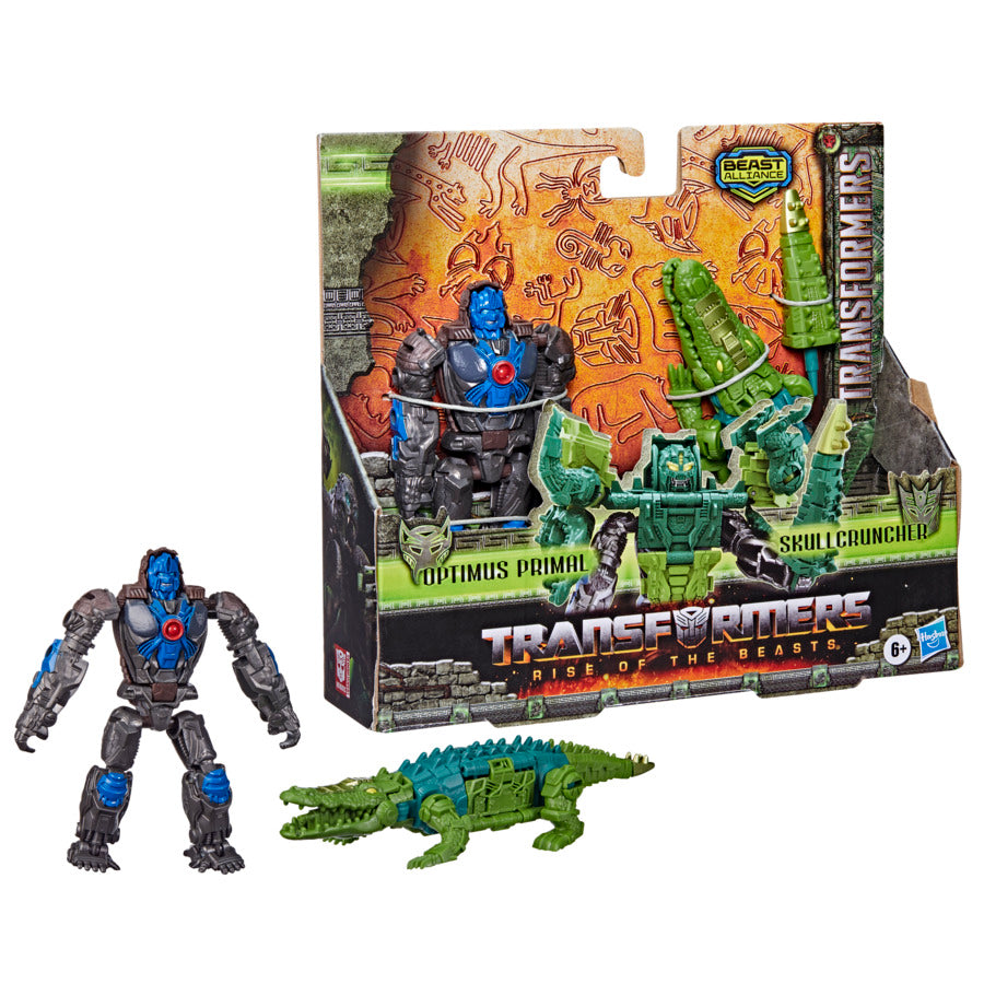 Transformers Rise of the Beasts Movie Optimus Primal & Skullcruncher
