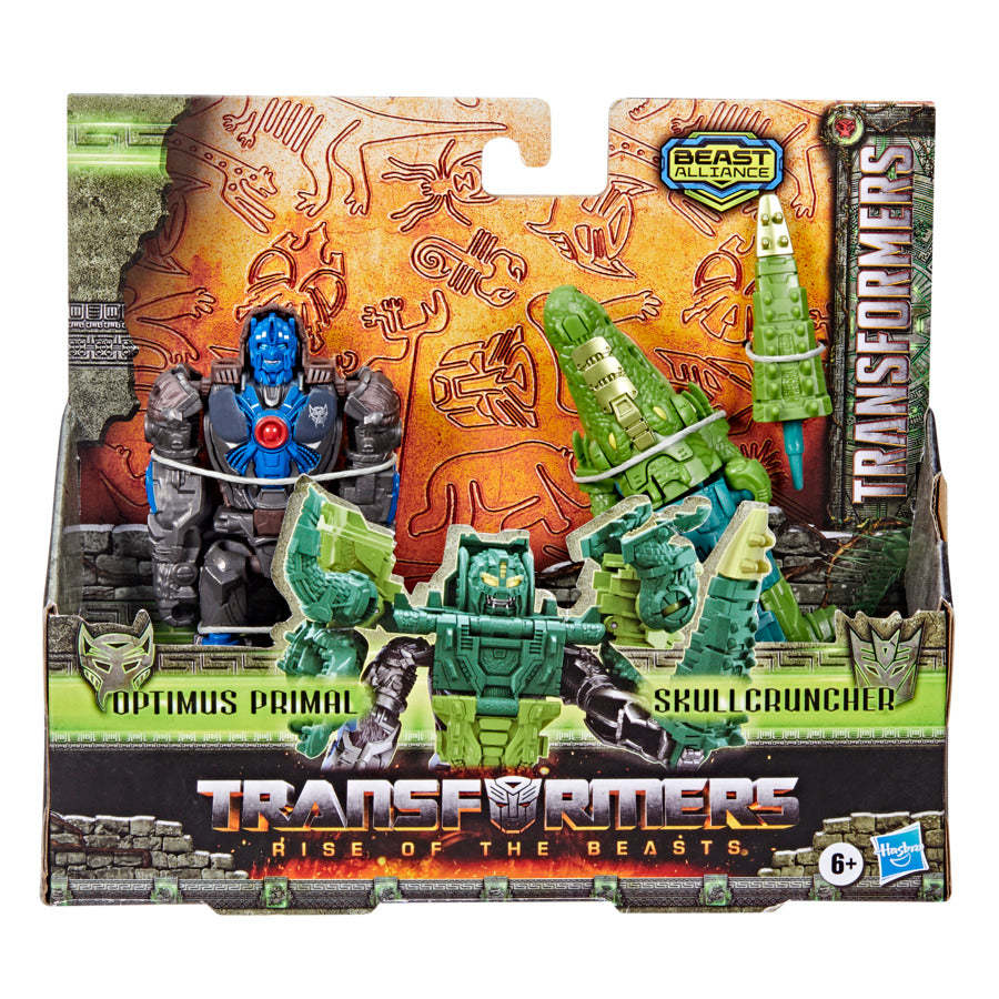 Transformers Rise of the Beasts Movie Optimus Primal & Skullcruncher