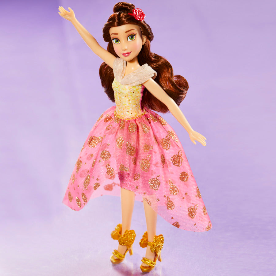 Disney Princess Life Belle Fashion Doll, 10 Outfit Combinations