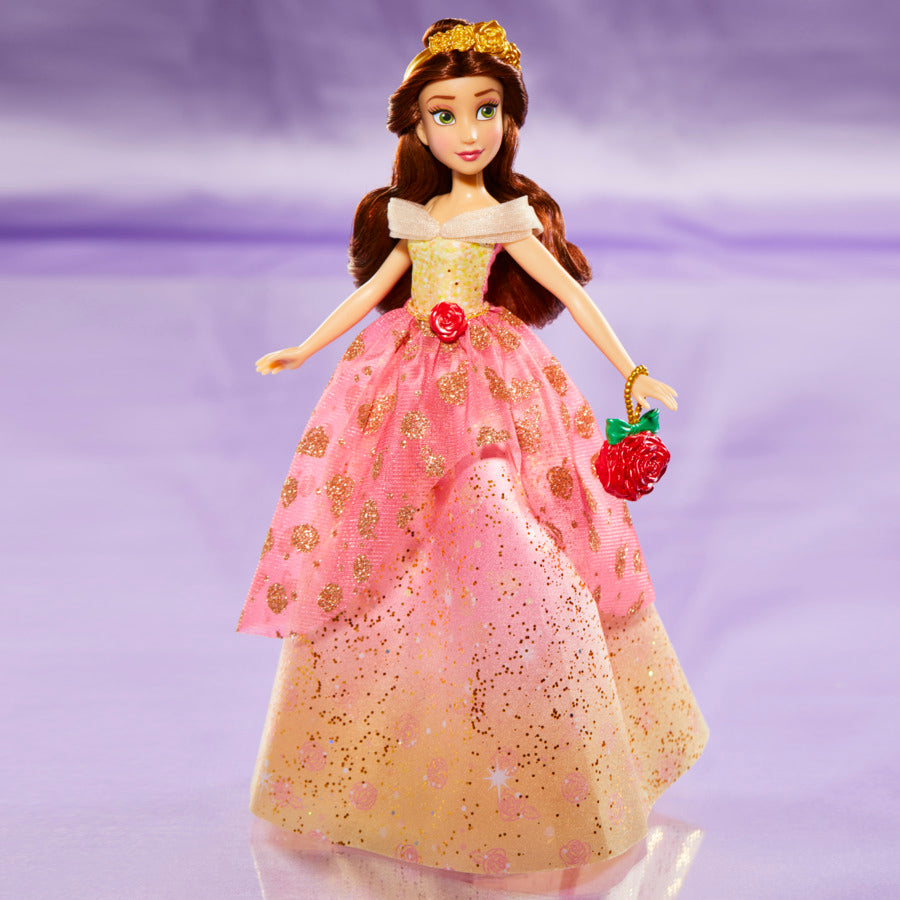 Disney Princess Life Belle Fashion Doll, 10 Outfit Combinations