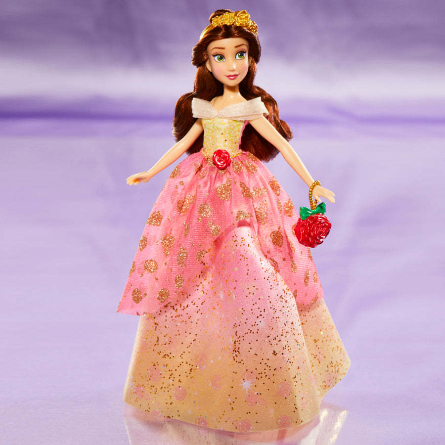 Disney Princess Life Belle Fashion Doll, 10 Outfit Combinations