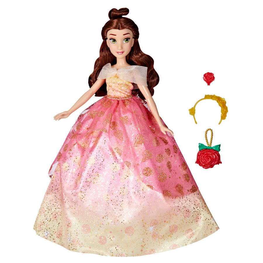 Disney Princess Life Belle Fashion Doll, 10 Outfit Combinations