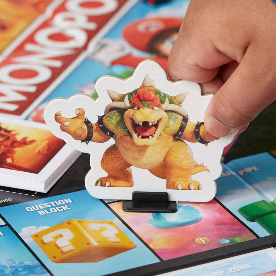 Monopoly The Super Mario Bros. Movie Edition Kids Board Game, Family Games for Super Mario Fans, Includes Bowser Token