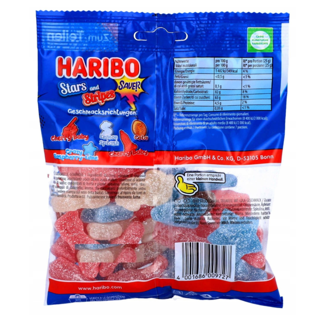 Haribo Stars & Stripes Sour Gummy Limited Edition 175g