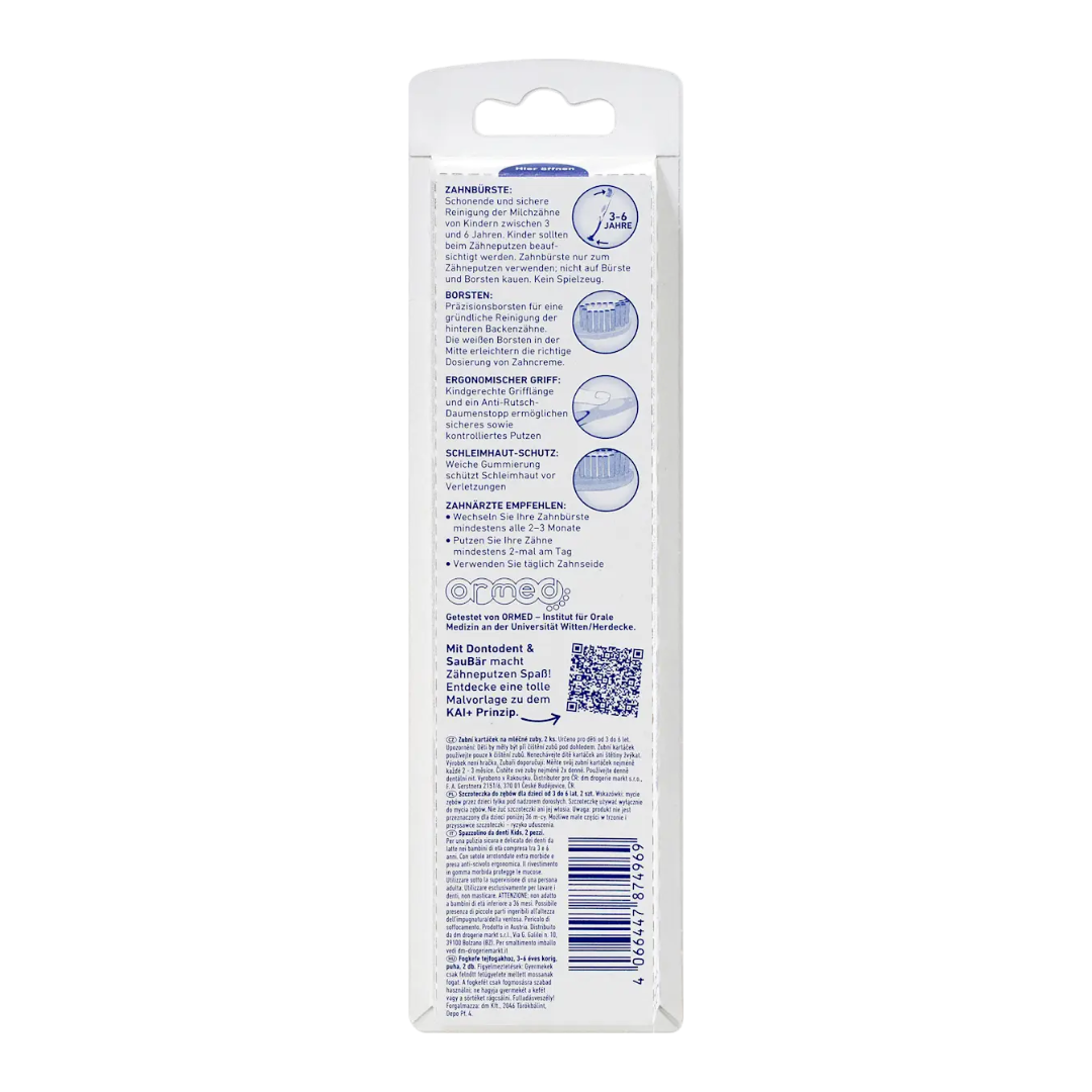 Dontodent Toothbrush 3-6 years old 2pcs