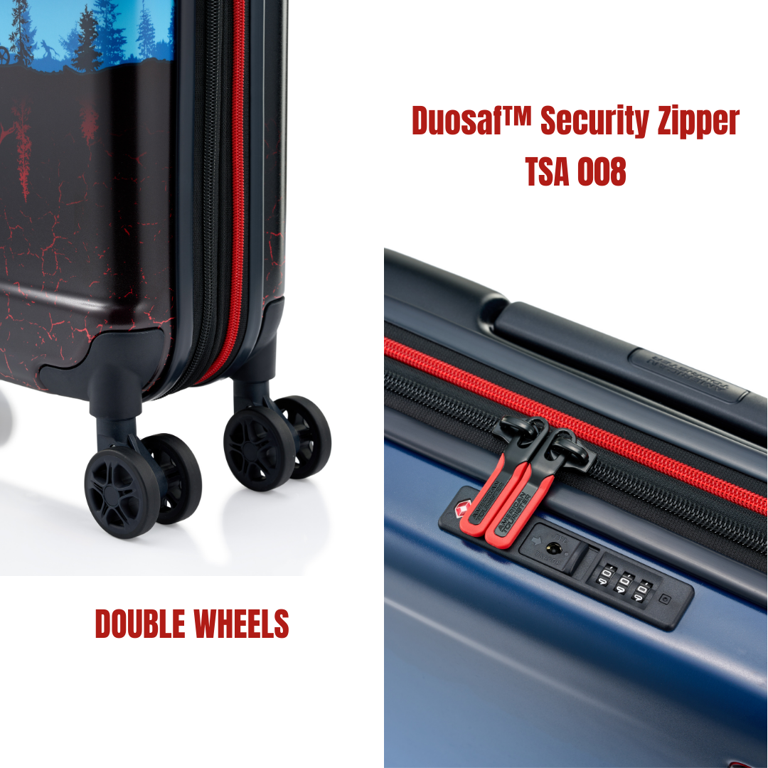 American Tourister Stranger Things Foldable Luggage with TSA Zipper & Carry Handle
