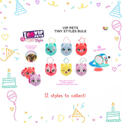 Mercii Goodie Bag for Boys and Girls, VIP Pets Tiny Style, Pop It, Gogopo Glue Stick