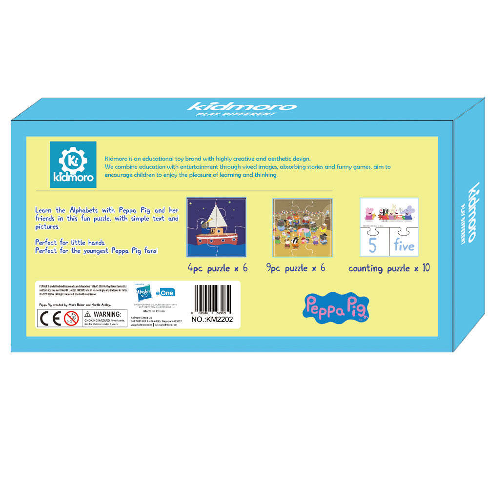 Peppa Pig 3-in-1 Counting Puzzle Set, Learn your Kids Counting with Peppa
