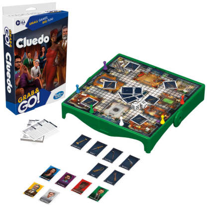 Hasbro Gaming Cluedo Grab and Go Game for Ages 8 and Up, Portable ravel Game for Kids