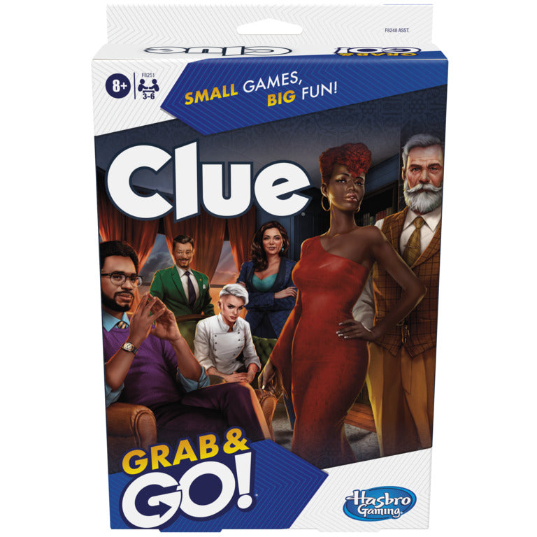 Hasbro Gaming Cluedo Grab and Go Game for Ages 8 and Up, Portable ravel Game for Kids