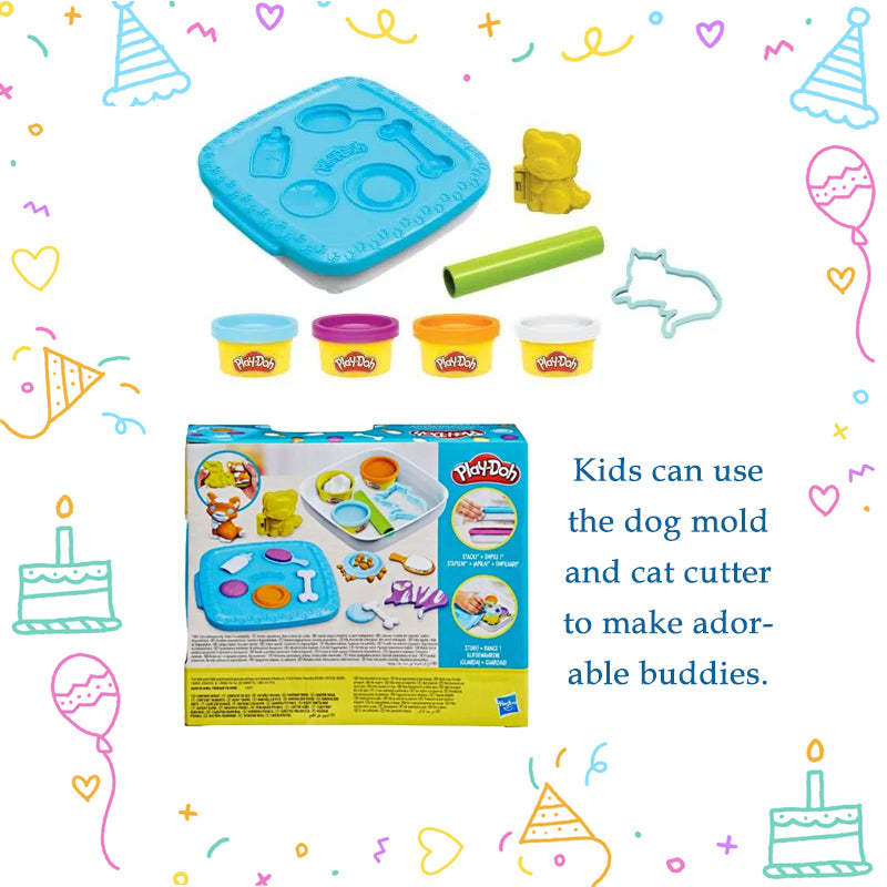Pet & Cupcake lovers Goodie Bag for Boys and Girls Aged 3 - 9 Years, Gogopo Pencil Pack, Play Doh Cupcake or Pet Playset