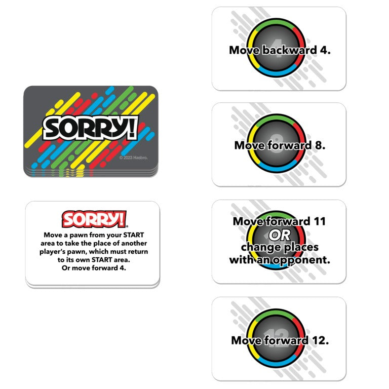 Sorry! Grab and Go Game for Kids Ages 6 and Up, Portable Game for 2-4 Players, Travel Game for Kids