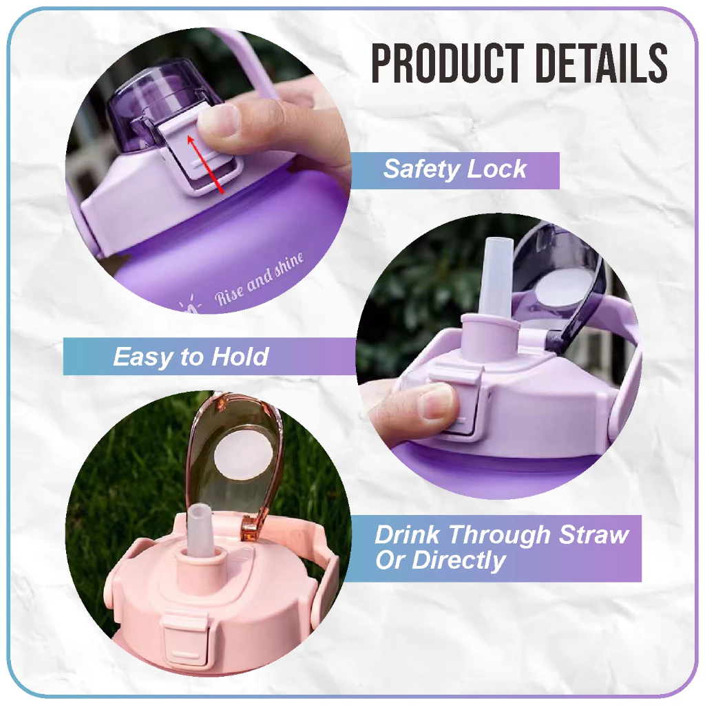 🇸🇬 Koala Home Water Bottle Set 2000ML + 800ML + 300ML with Straw | 3 in 1 Set