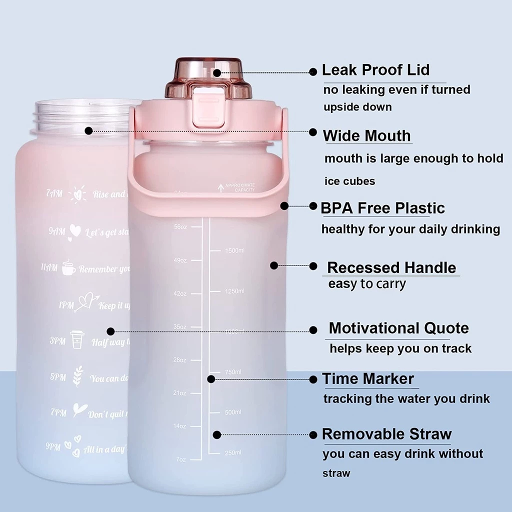 🇸🇬 Koala Home Water Bottle Set 2000ML + 800ML + 300ML with Straw | 3 in 1 Set
