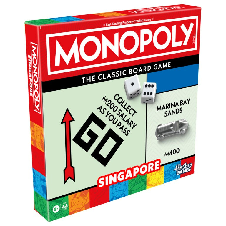 Monopoly Classic Refresh Board Game with Storage Tray and Larger Tokens for Ages 8 and Above, 2 to 6 Players
