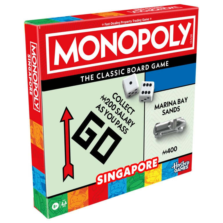 Monopoly Classic Refresh Board Game with Storage Tray and Larger Tokens for Ages 8 and Above, 2 to 6 Players