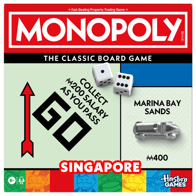 Monopoly Classic Refresh Board Game with Storage Tray and Larger Tokens for Ages 8 and Above, 2 to 6 Players