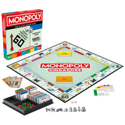 Monopoly Classic Refresh Board Game with Storage Tray and Larger Tokens for Ages 8 and Above, 2 to 6 Players