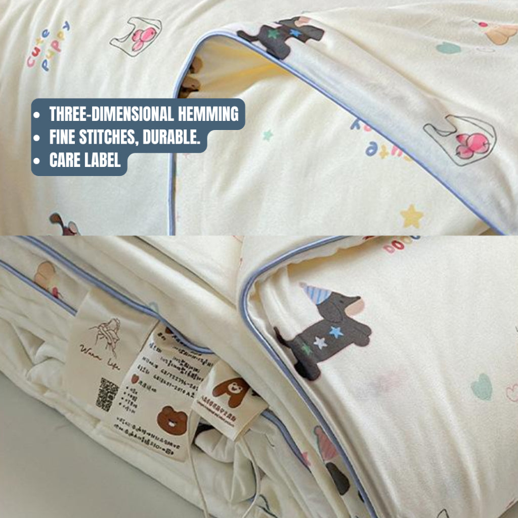 Kidmoro Kids Knitted Cotton Summer Blanket, Class A Milk Cotton Lightweight Quilt