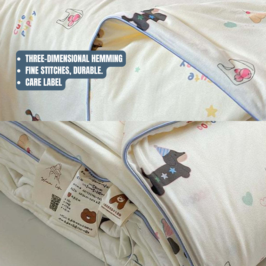 Kidmoro Kids Knitted Cotton Summer Blanket, Class A Milk Cotton Lightweight Quilt