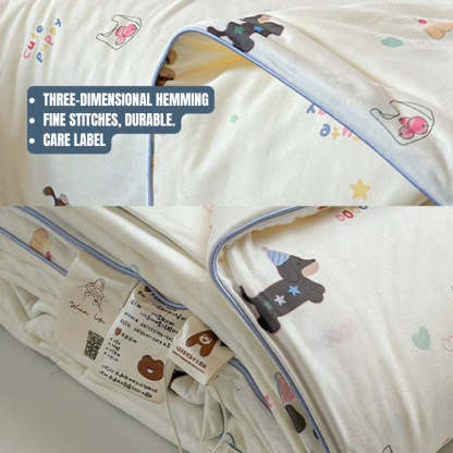 Kidmoro Kids Knitted Cotton Summer Blanket, Class A Milk Cotton Lightweight Quilt