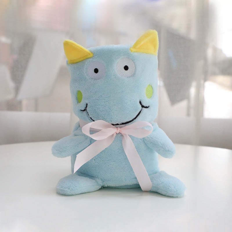 Animal Face Microfiber Baby Fleece Blanket, Super Soft Warm Travel & Home Blanket