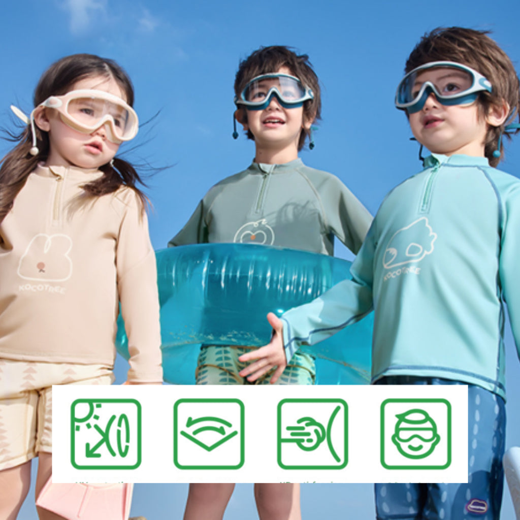 Kids Swim Goggles Anti-Fog Anti-UV | 180° Clear View Swimming Glasses for Boys & Girls