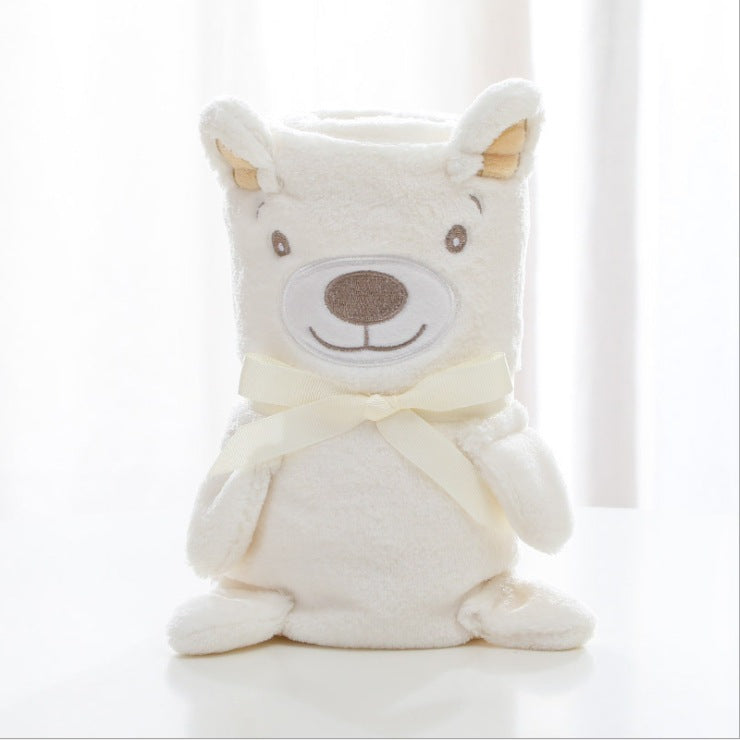 Animal Face Microfiber Baby Fleece Blanket, Super Soft Warm Travel & Home Blanket