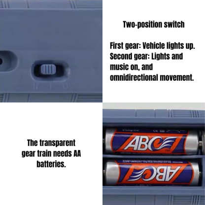 Kids Transparent Gear Electric Train Toy | Light & Music Educational Play for Ages 2+