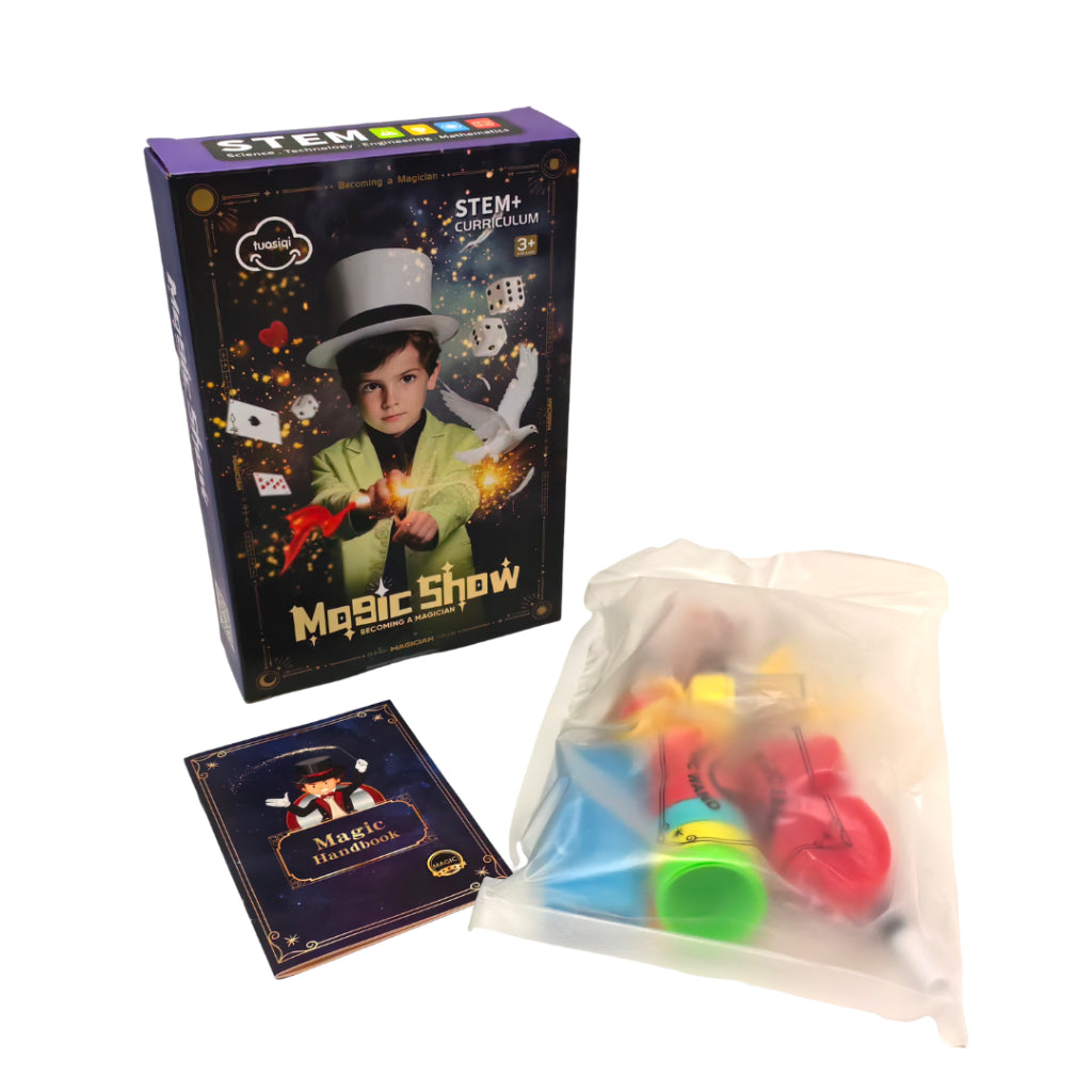Kidmoro Magician Magic Trick Set for Children Aged 3 and Above, Beginner to Advanced Magic Play Set