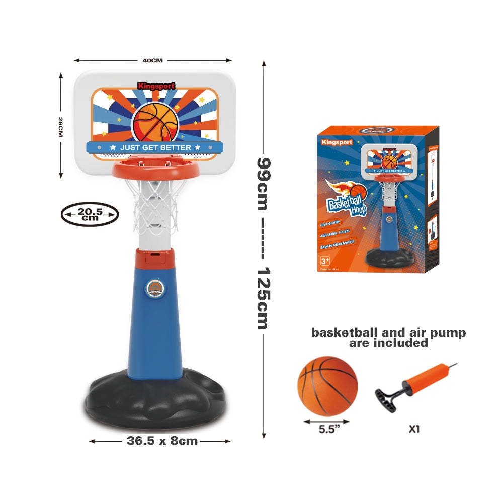 Kidmoro Kids Basketball Hoop Set, Adjustable Indoor-Outdoor Sports Toy for Ages 3+