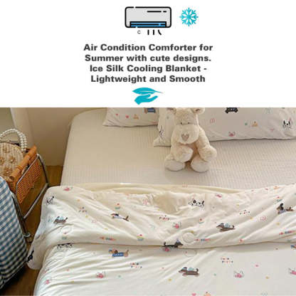 Kidmoro Kids Knitted Cotton Summer Blanket, Class A Milk Cotton Lightweight Quilt