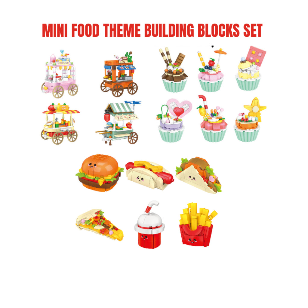 Kidmoro Mini Food Theme Building Blocks Set for Kids 6+
