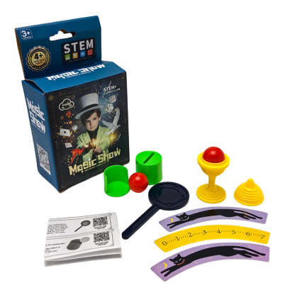Kidmoro Magician Magic Trick Set for Children Aged 3 and Above, Beginner to Advanced Magic Play Set