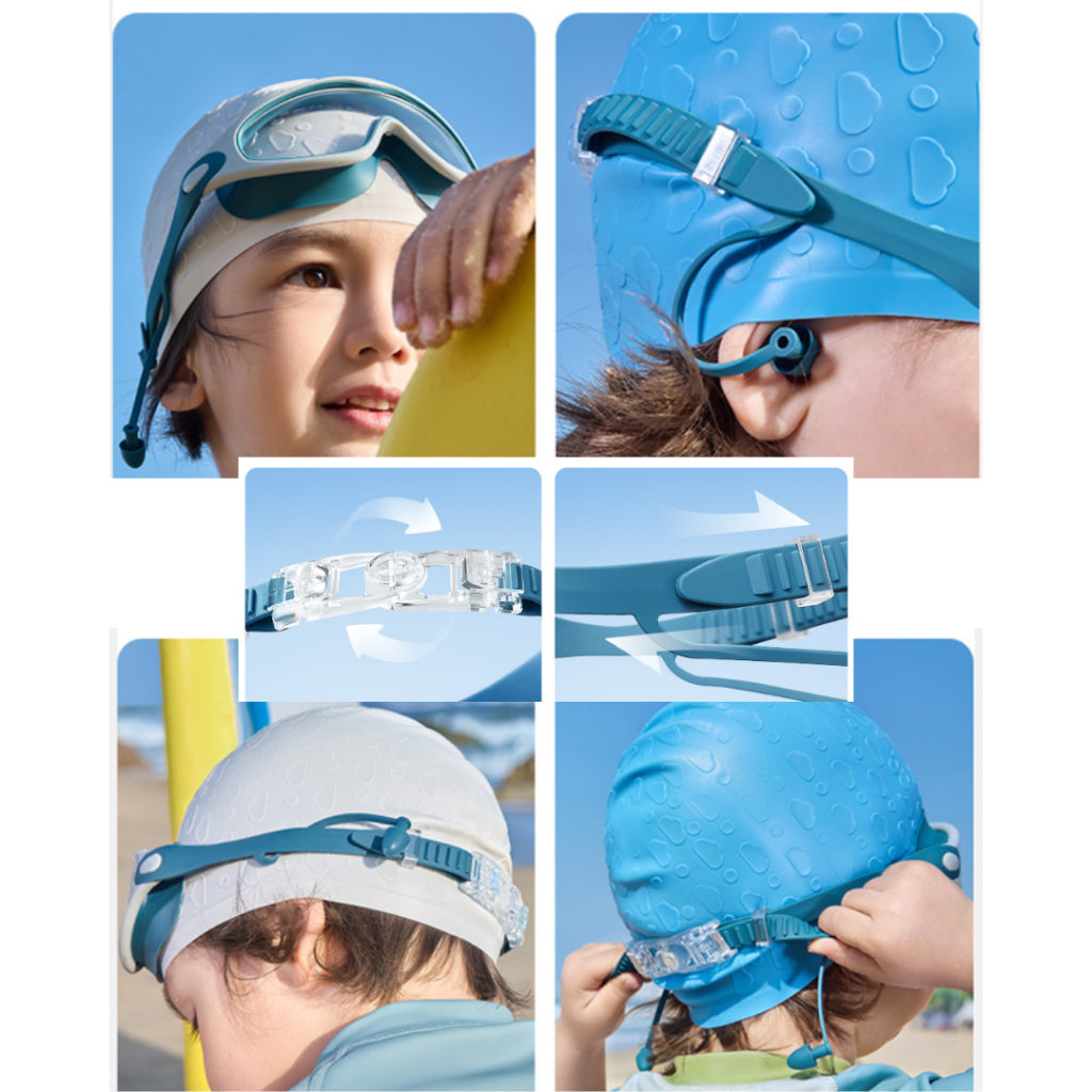 Kids Swim Goggles Anti-Fog Anti-UV | 180° Clear View Swimming Glasses for Boys & Girls
