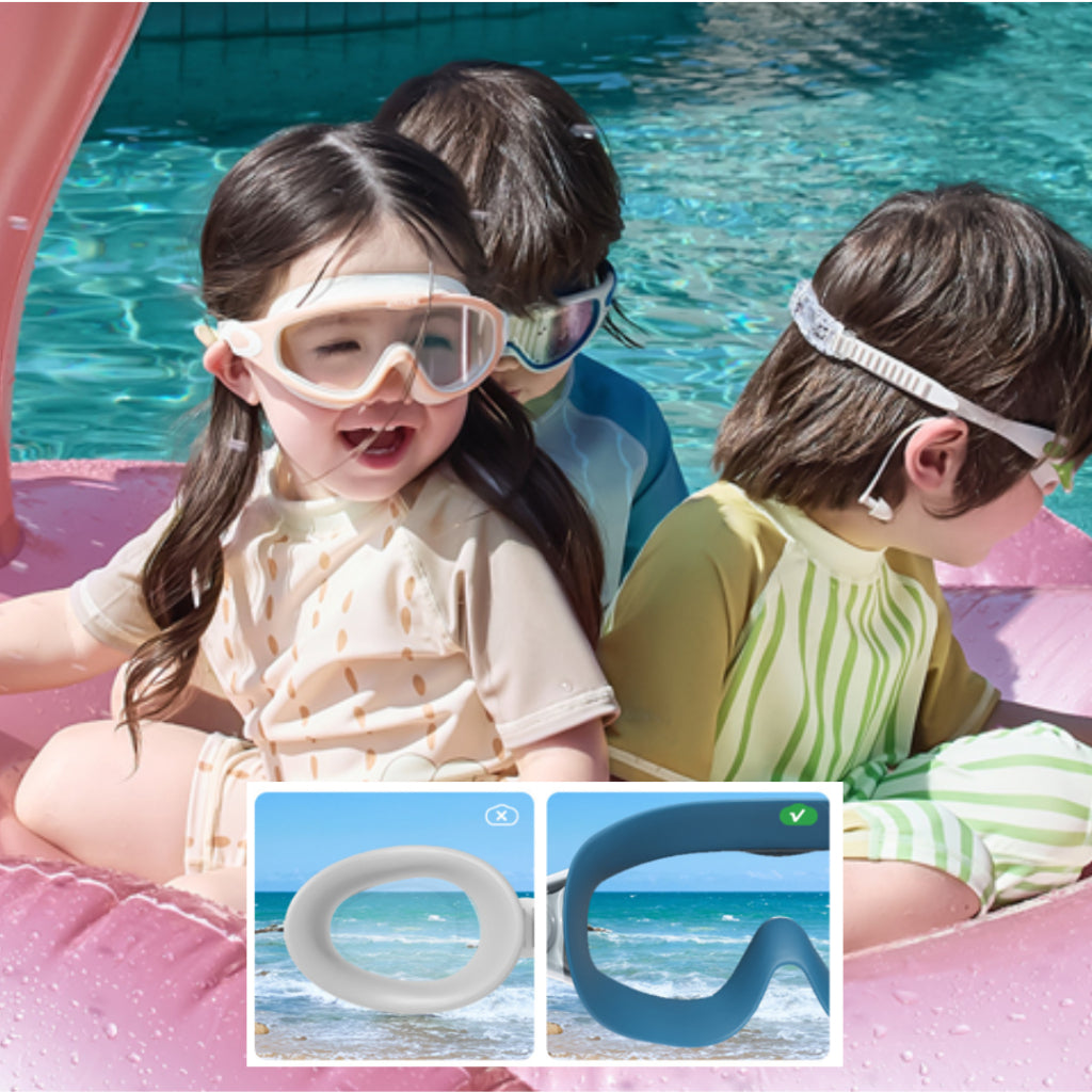 Kids Swim Goggles Anti-Fog Anti-UV | 180° Clear View Swimming Glasses for Boys & Girls