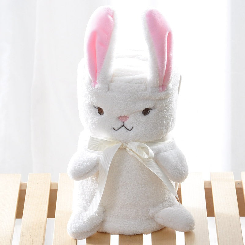 Animal Face Microfiber Baby Fleece Blanket, Super Soft Warm Travel & Home Blanket