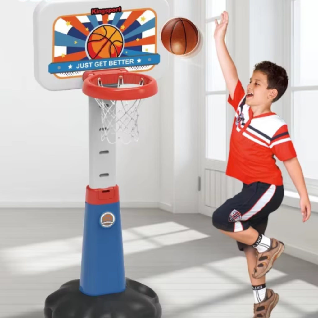 Kidmoro Kids Basketball Hoop Set, Adjustable Indoor-Outdoor Sports Toy for Ages 3+