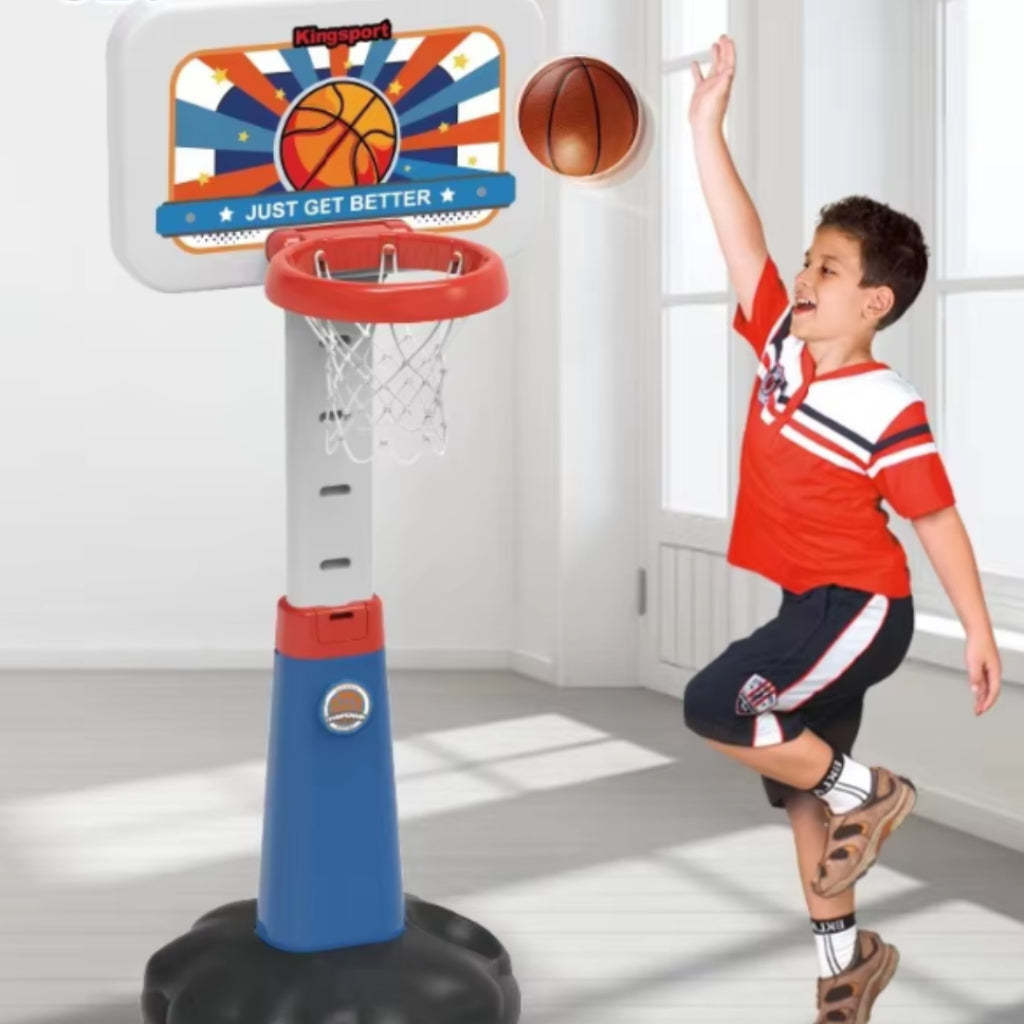 Kidmoro Kids Basketball Hoop Set, Adjustable Indoor-Outdoor Sports Toy for Ages 3+