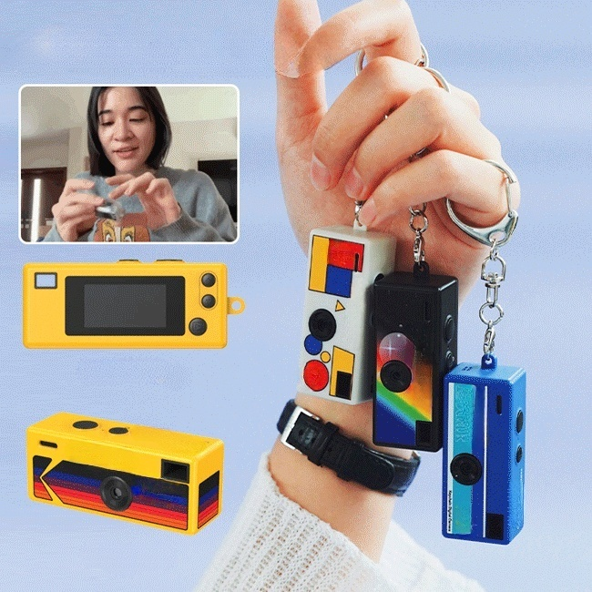 【เล็กกว่าฝ่ามือ แต่ถ่ายรูป-บันทึกวิดีโอได้!】มินิกล้องดิจิตอลพวงกุญแจ