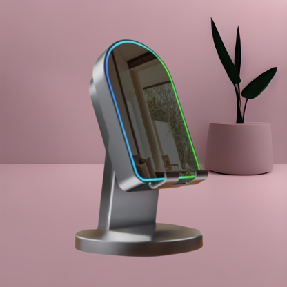 【มีลำโพงและกระจกในตัว ไม่จำเป็นต้องเชื่อมต่อบลูทูธ】3in1 ที่วางตั้งโทรศัพท์มือถือ