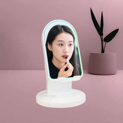 【มีลำโพงและกระจกในตัว ไม่จำเป็นต้องเชื่อมต่อบลูทูธ】3in1 ที่วางตั้งโทรศัพท์มือถือ