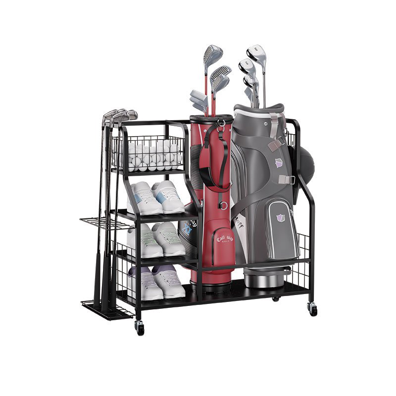 Golf Storage Garage Organizer Bag Storage Cart Extra Large Design Golfing Equipment Rack for Golf Cl