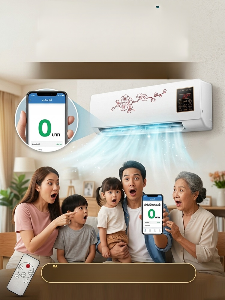 เครื่องปรับอากาศติดผนังสำหรับใช้ในบ้าน แบบร้อนเย็น 30 วินาทีเย็นยะเยือก! ตู้เย็นเคลื่อนที่สำหรับทั้งบ้าน✨