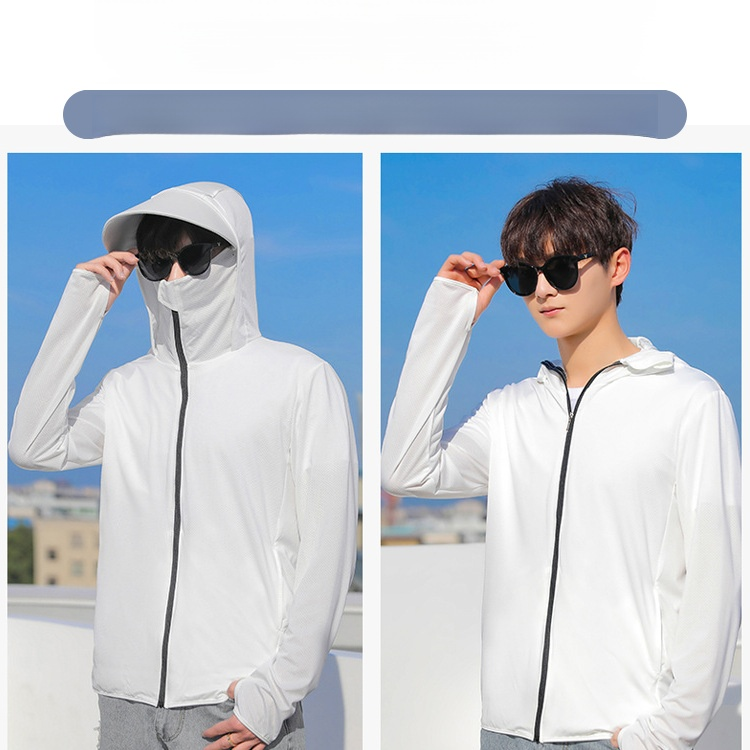 เสื้อผ้าเรยอนกันแดดซัมเมอร์ ใส่แล้วเย็นลง 5 องศา ลาก่อนความร้อนอ้าว หมวกถอดได้ ปกป้องมิดชิดใน 3 วินาที
