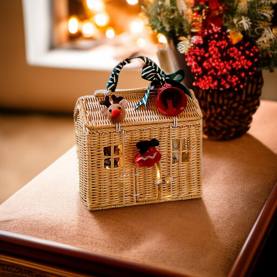 ตะกร้าสานหวายสำหรับใส่ของ