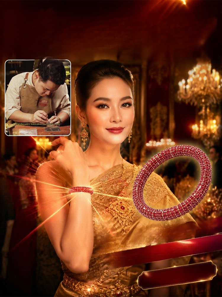【งานฝีมือประณีต】กำไลข้อมือที่สร้างสรรค์โดยช่างฝีมือ ช่างฝีมือสร้างกำไลหัตถกรรม คุณภาพสำคัญที่สุด สวมใส่แล้วแสดงถึงบุคลิกภาพอันสง่างาม