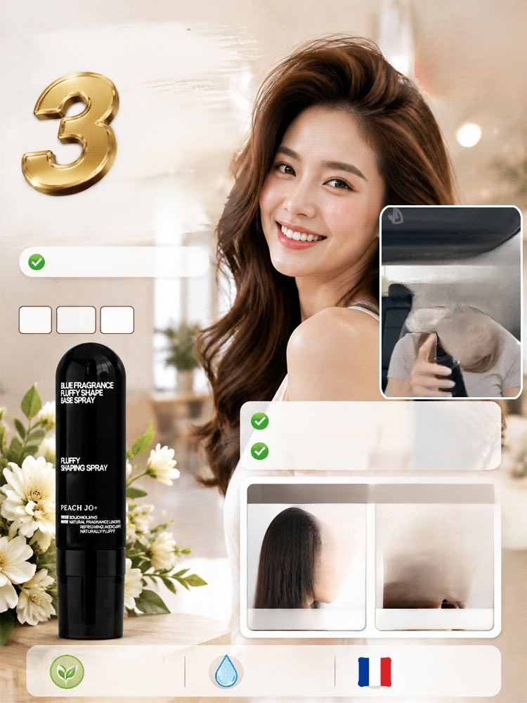 สเปรย์จัดแต่งทรงผม 3 วินาที ผมดูฟูเบาสบาย มือใหม่ก็ทำได้ แค่ฉีดแล้วจับใน 3 วิ! บอกลาผมลีบแบน สะอาดเบาสบายตลอดวัน!